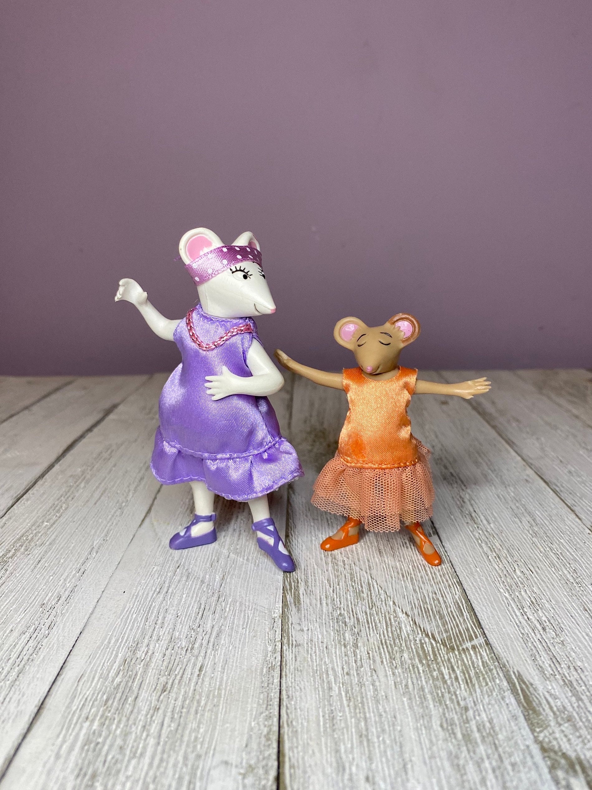 Angelina Ballerina Miss Lily and Anya Mini Dolls/poseable Figures