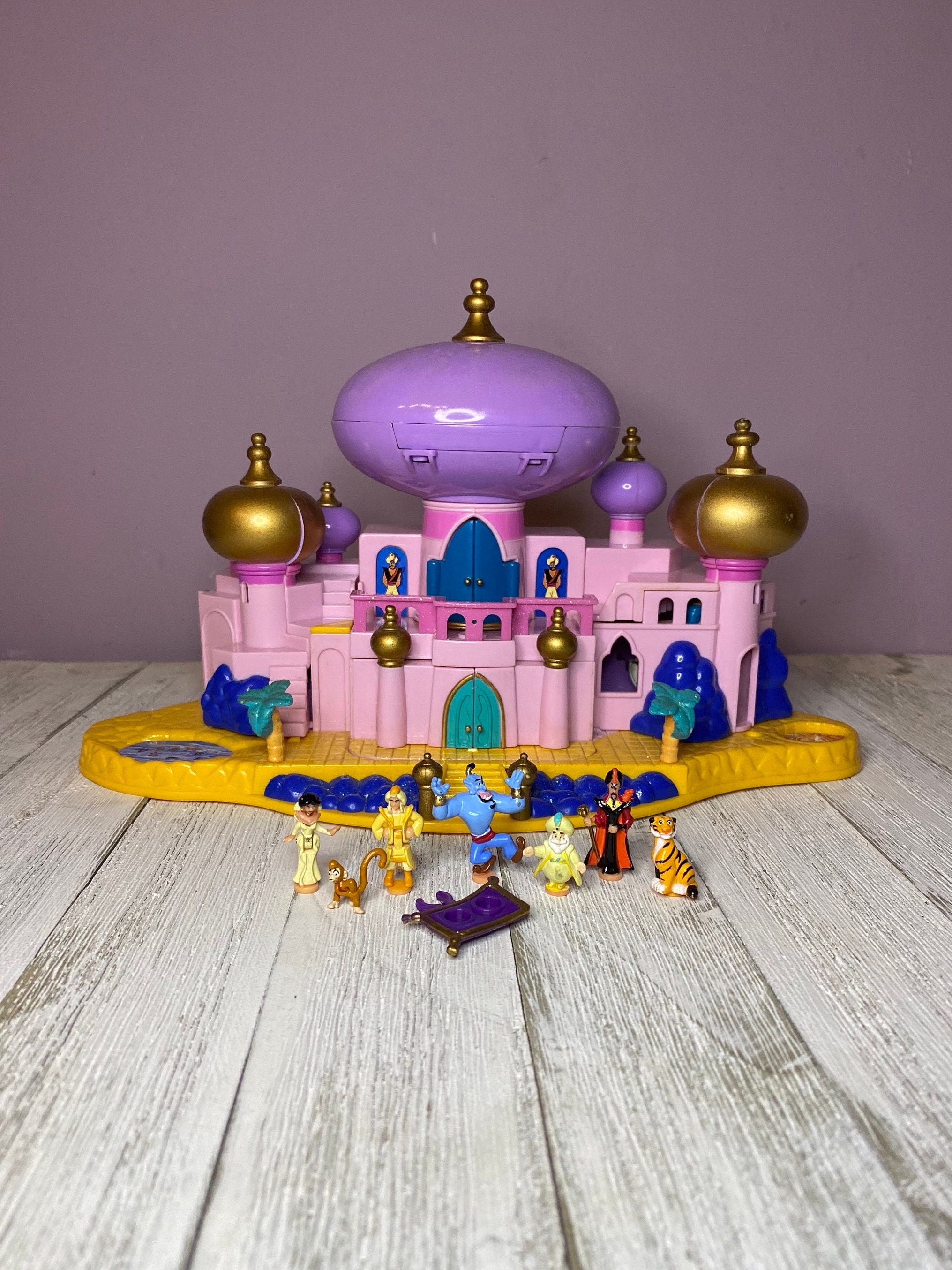 Polly Pocket Cinderella's Pink Disney Enchanted Castle Accessories  Including Horse and Carrage and Figures/ Memsartshop. 