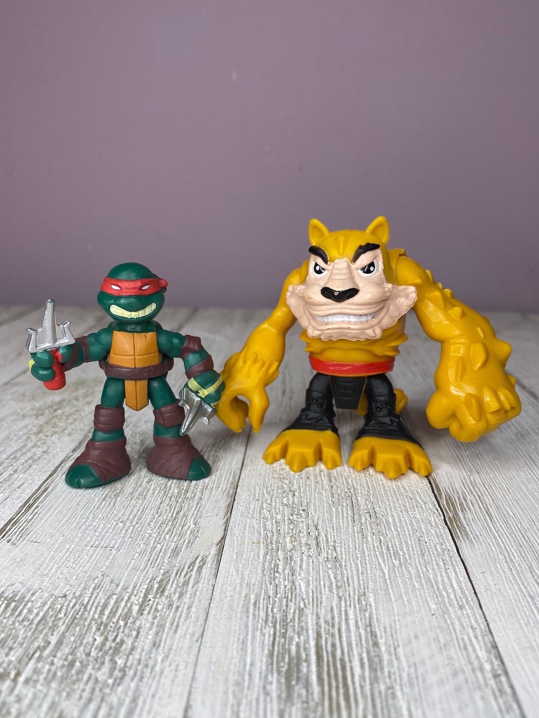 TMNT Half Shell Heroes Mini Raphael and Dogpound Figures (viacom ...