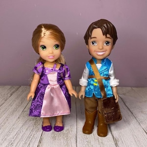 Disney Tangled Rapunzel and Flynn Rider Mini 6” Toddler Dolls