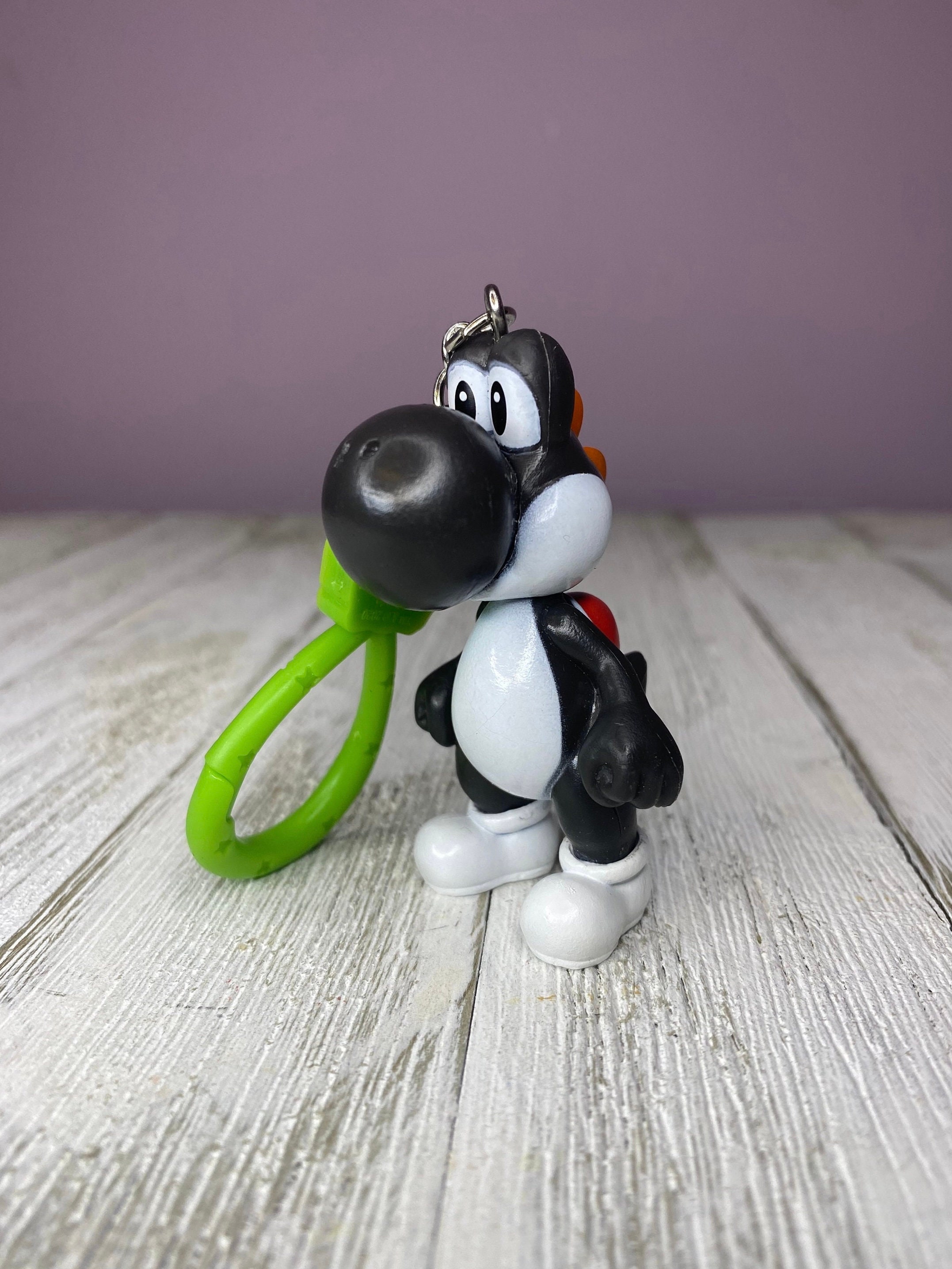 Super Mario Yoshi Backpack Buddies Black Yoshi 2.5” PVC Figure