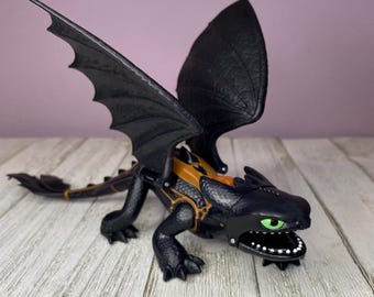 How to Train Your Dragon The Hidden World Toothless Dragon 9” Action Figure Dreamworks (FLAWED WING/See Description)