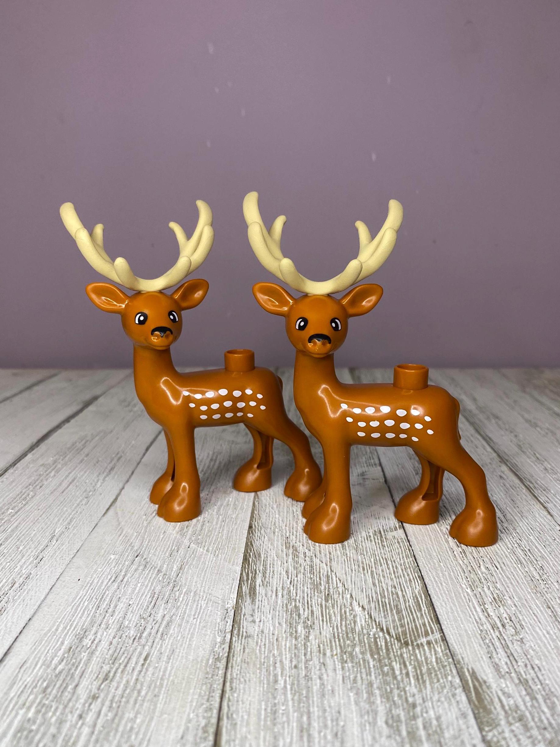 Lego Duplo Deer Buck With Antlers Figures Lego Duplo Woodland Animals Etsy