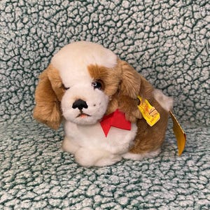 Steiff Snuffy St Bernard Puppy 6” Plush Stuffed Animal 2923/16 (1980s Made in Germany) See Description