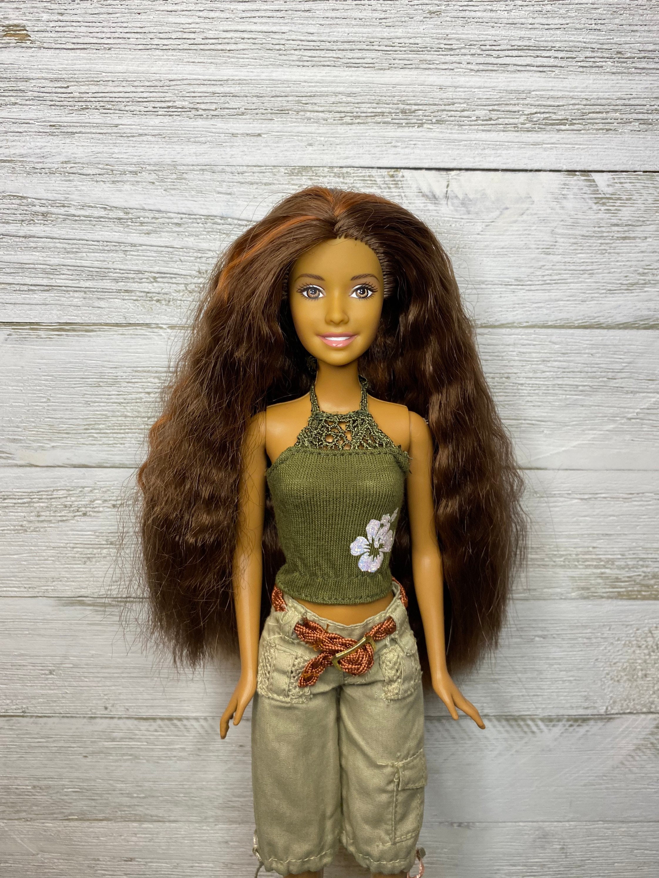 Barbie Cali Girl Tan Doll W/brown Hair Red Streaks “summer” Face