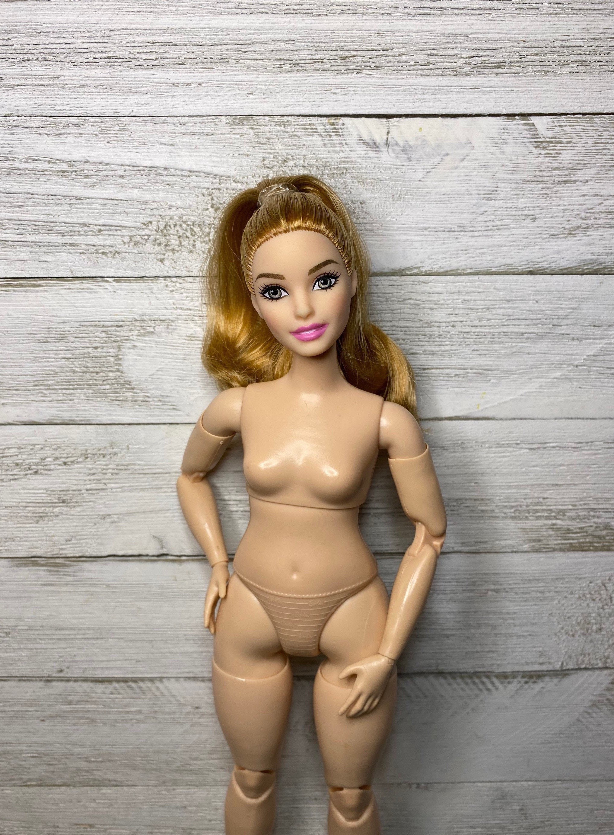 Barbie Looks Doll with Curly Blonde Hair Dressed in Ruched Crop Top &  Satiny Lavender Shorts, Posable Made to Move Body