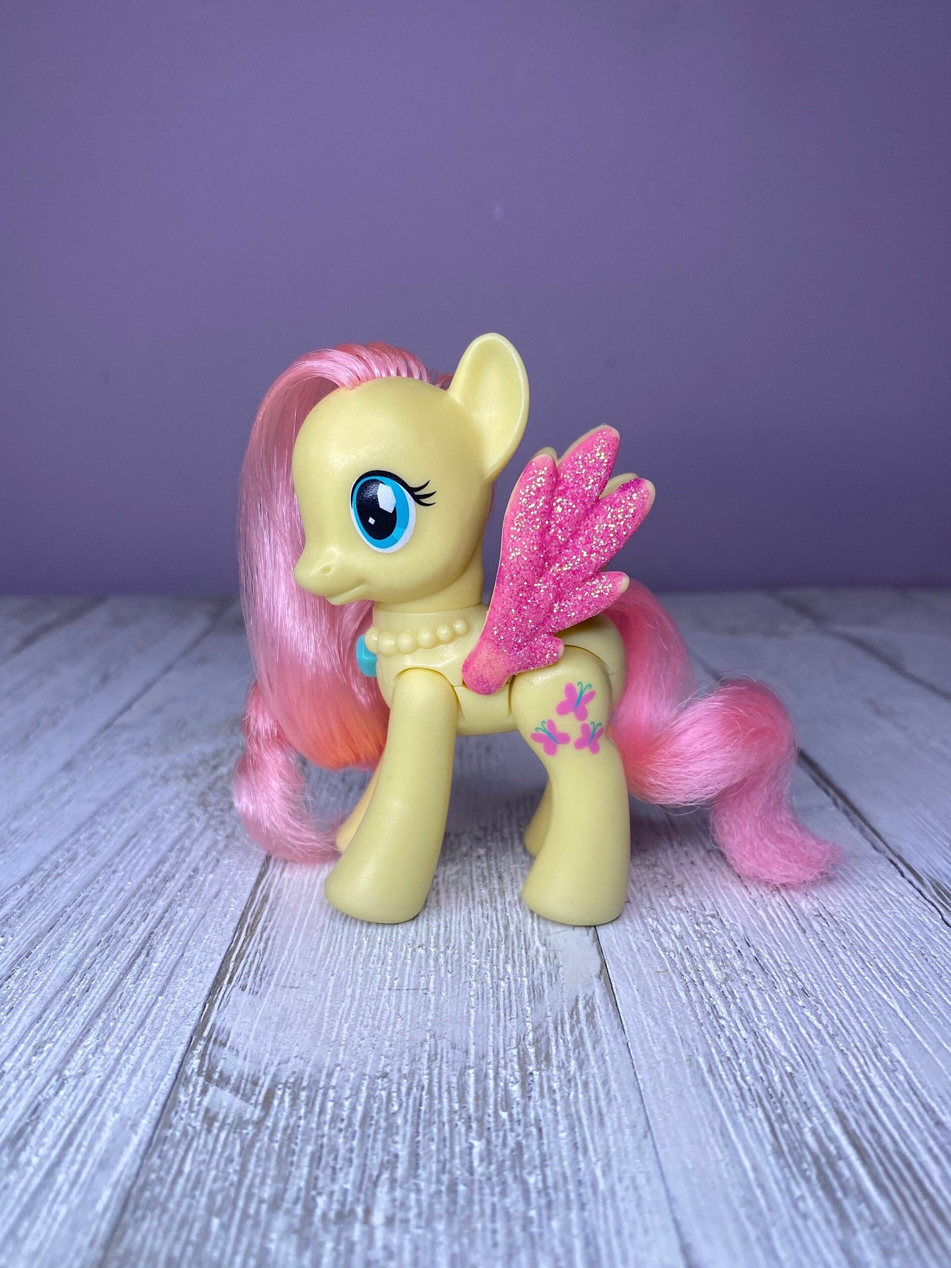 MLP G4 Fluttershy Crystal Motion 3.25” Brushable Pony (hasbro My