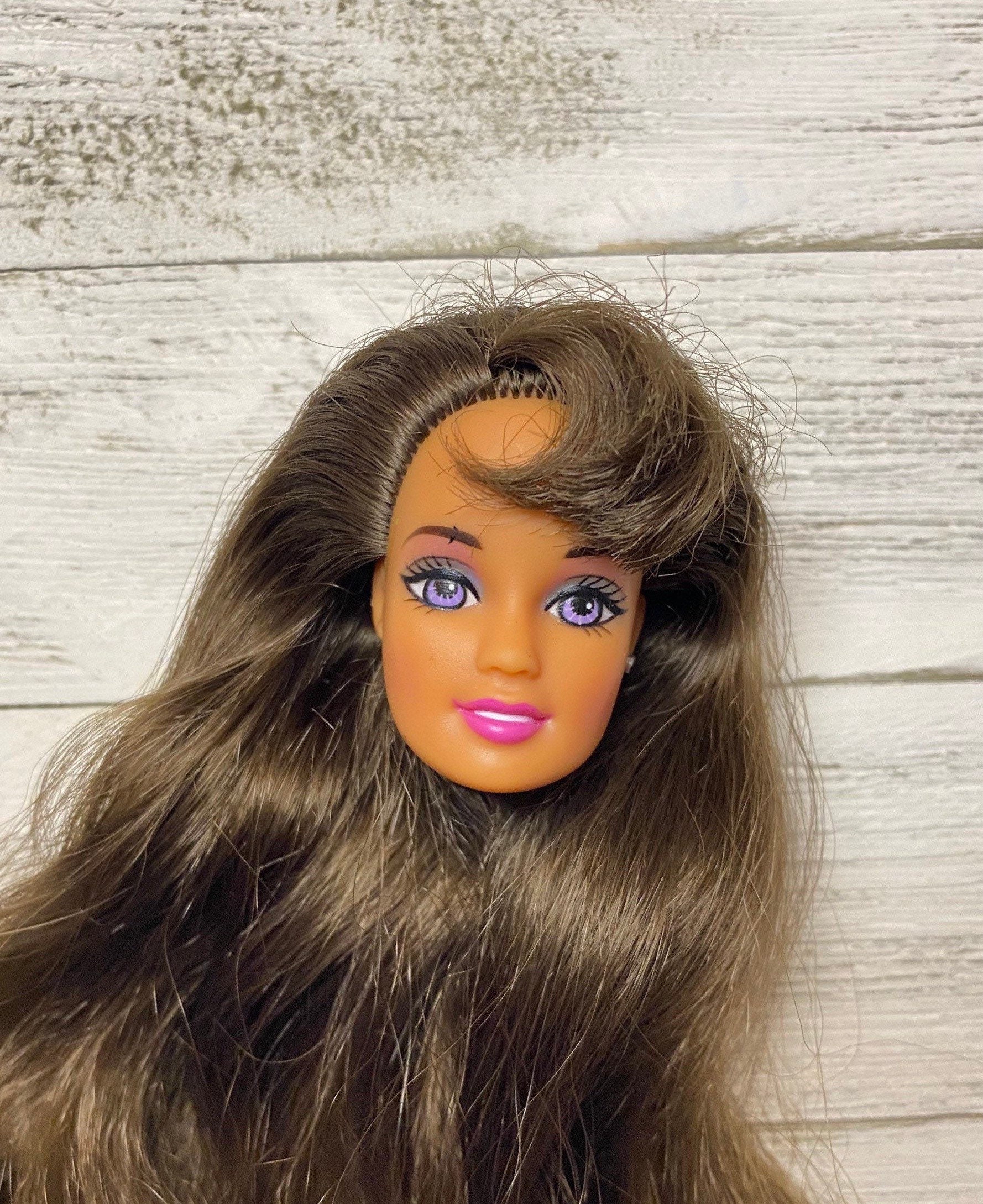 Tilmeld placere strategi Barbie Teresa Doll Head for Ooak/custom Dark Brown Hair and - Etsy