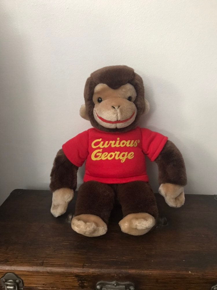 Curious George Monkey Affe Plüsch Plüschtier Spielzeug Stofftier Puppe Toy Figur 