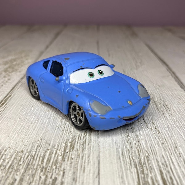 Disney Pixar Cars Supercharged Sally 2.75” Diecast Car, Damage/Chipped Paint