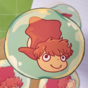 Ponyo: pegatina Ponyo Bubble // estudio ghibli hayao miyazaki doodle anime pegatina de dibujos animados