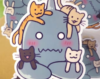 Metal alchemist with kitties sticker || 2.75" sticker