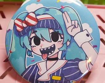 Mesmerizer vocaloid Miku button || 2.25" pinback button badge