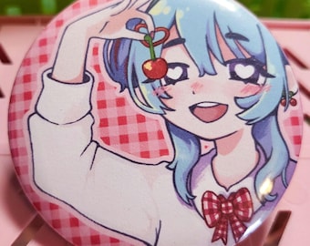 Cherry Pop vocaloid Miku button || 2.25" pinback button badge