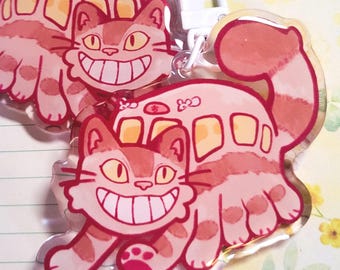 Cozy cat bus anime studio keychain || 2.5" acrylic keychain