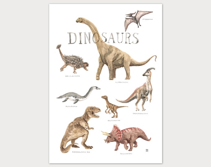 DINOSAURS dig Download dinosaur poster kids room decoration boys room children dino print Povalala dinosaur explorers