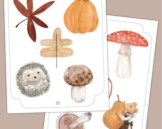 printable AUTUMN DECORATIONS - craft a garland for fall and other decor
