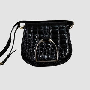 Vintage 60s 'louise Fontaine' Mock Croc Shoulder Bag 