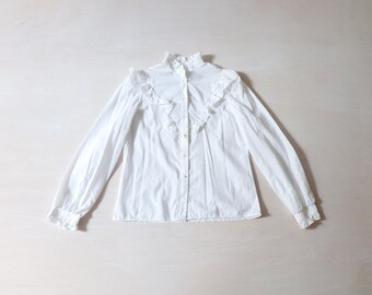 dressy white blouses with ruffles