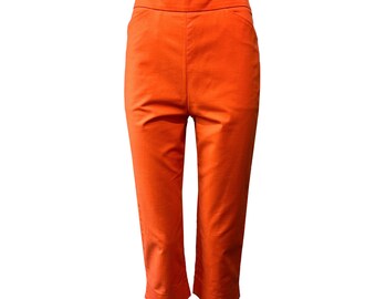 Vintage 90s 'Moschino' Orange Pedal Pusher Trousers