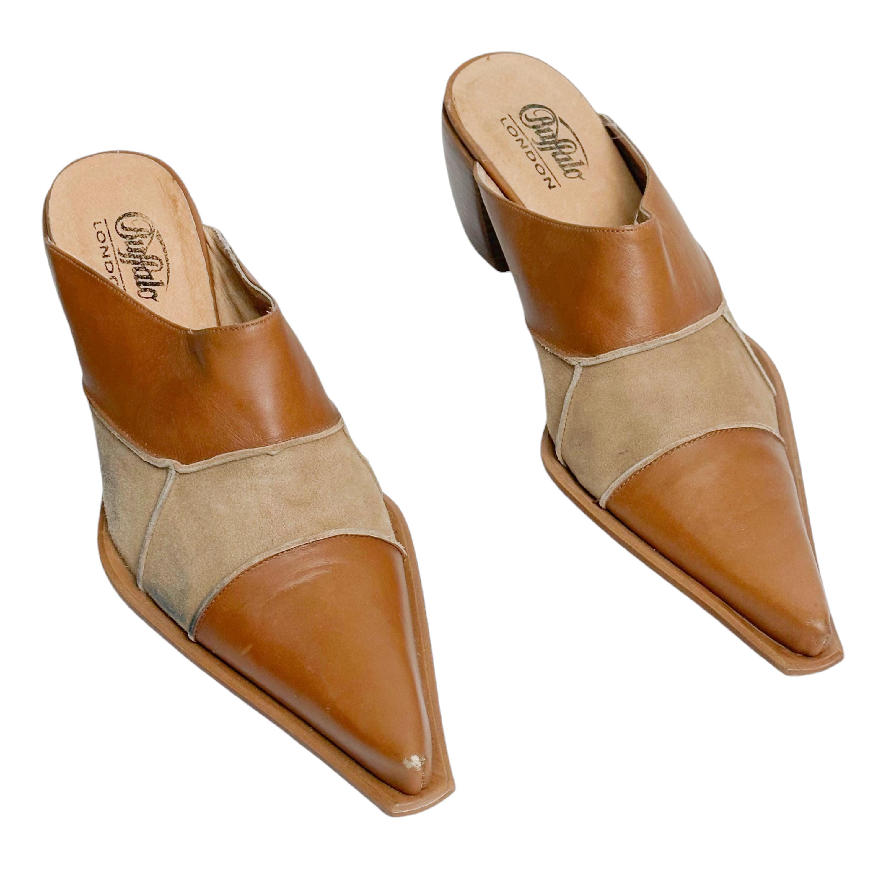 靴 AMERI VINTAGE LITTLE SQUARE TOE MULE Lonel square toe mule | SUNNI SUNNI