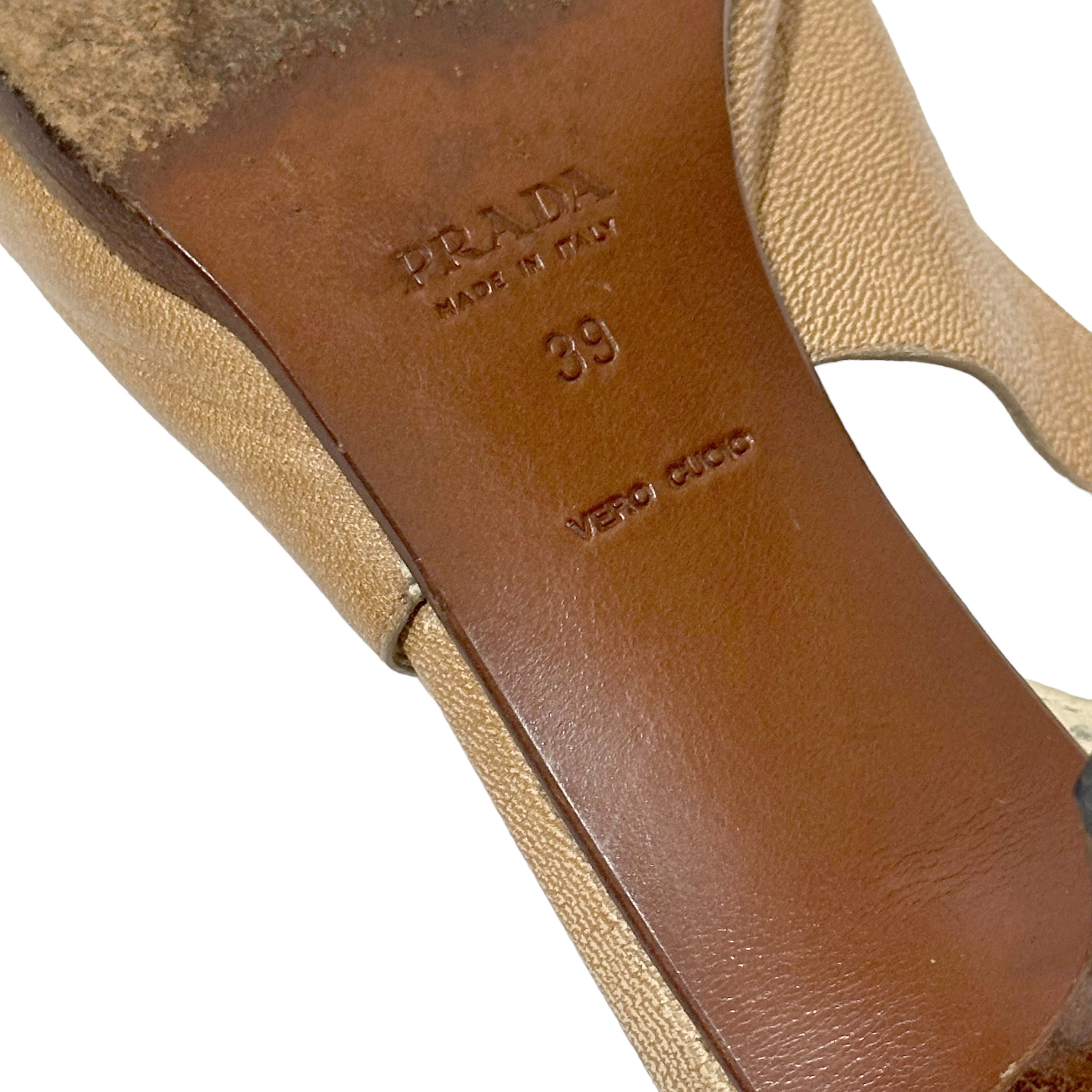 Vintage 00s 'prada' Slingback Heels (size UK 7 EU 40 US 9.5