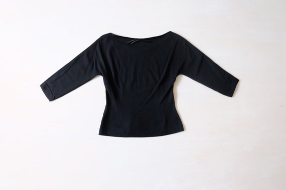Vintage 50s Black Knitted Top