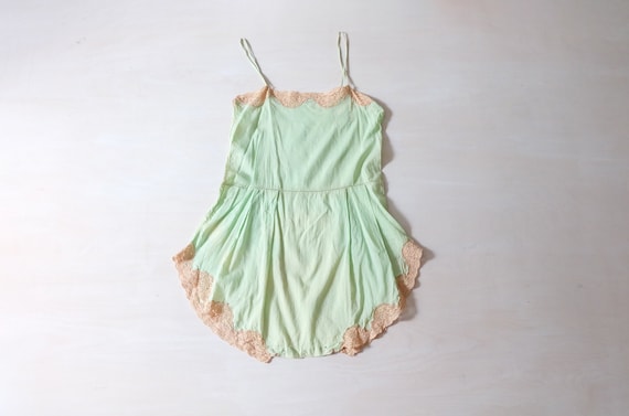 Vintage 20s Green Playsuit Teddy