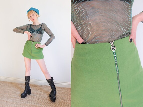 Vintage 90s 00s 'Dolce and Gabbana' Green Mini Ski
