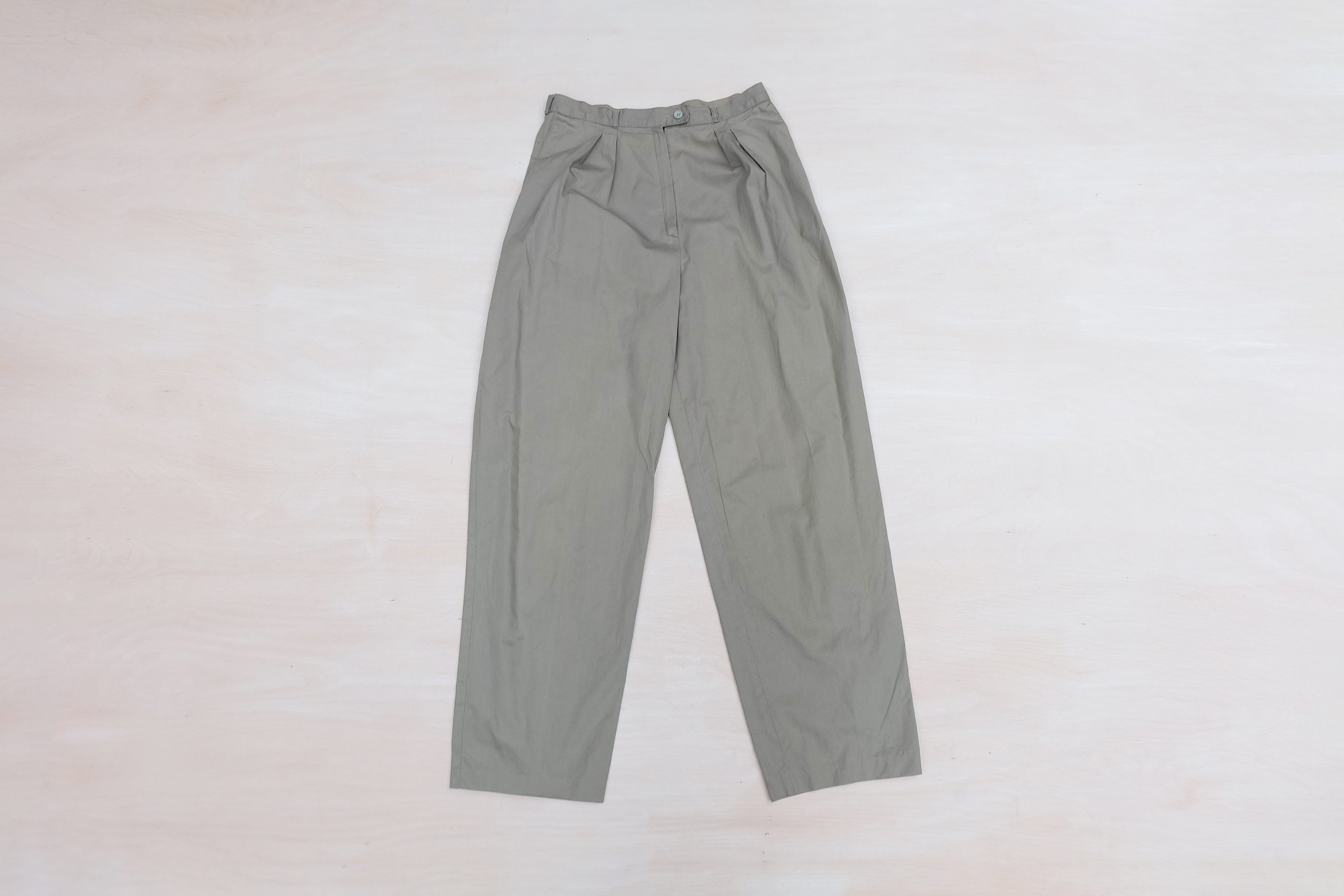 Image of Vintage S "Rodier' Khaki Pleated Trousers W