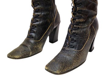 Vintage 2001 'miu Miu' Lace-up Boots (size UK 5.5 EU 38.5 US