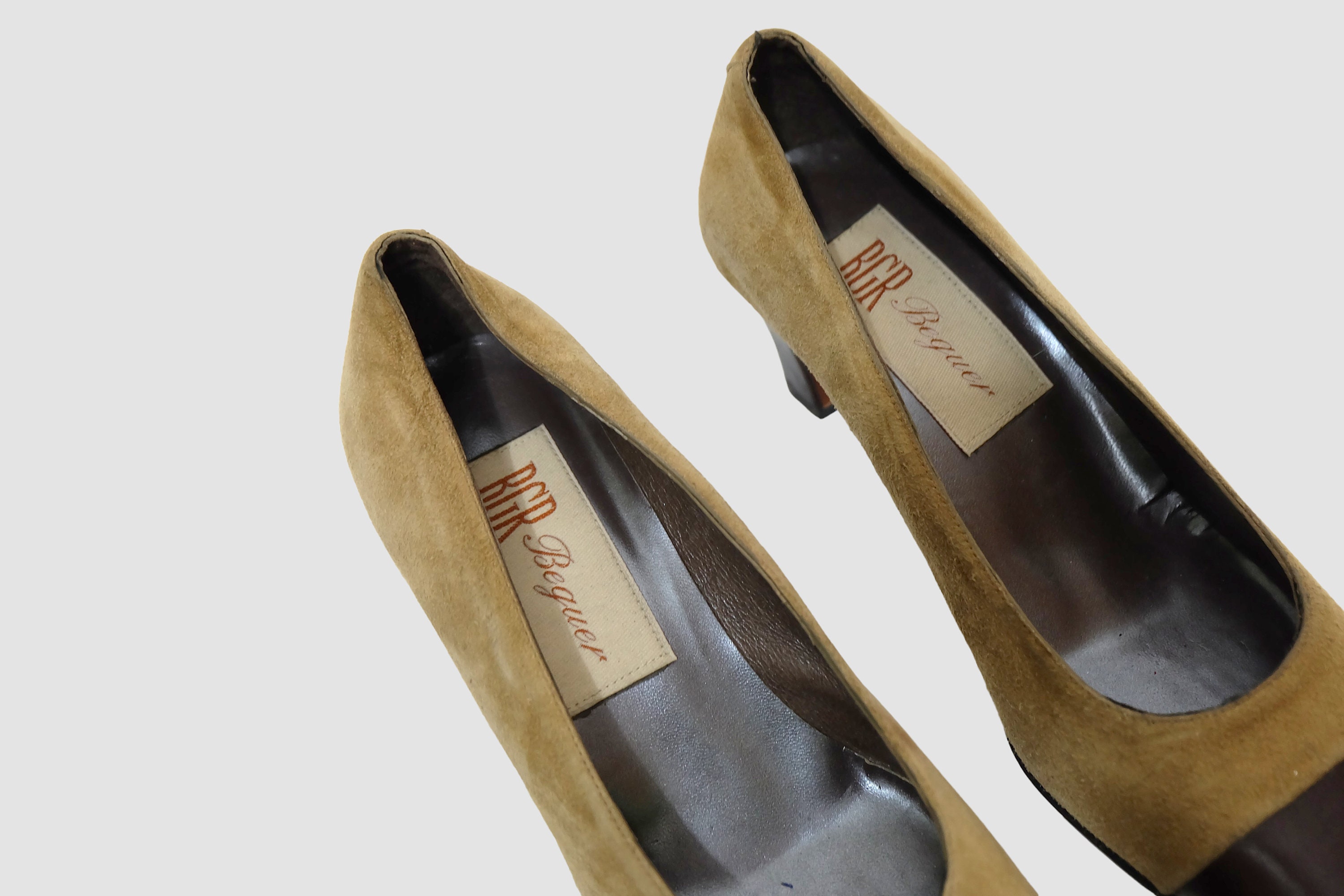 Vintage 90s Beige y Brown High Heel Shoes talla UK 6 EU 39 - Etsy México