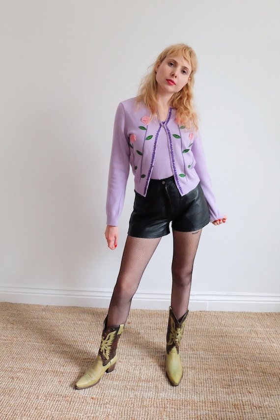 Vintage 00s 'Moschino' Purple Floral Blouse