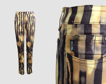 Vintage 80s 90s 'Moschino' Striped Trousers W30"