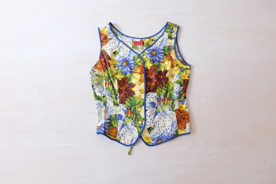 Vintage 80s 'Kenzo' Floral Waistcoat