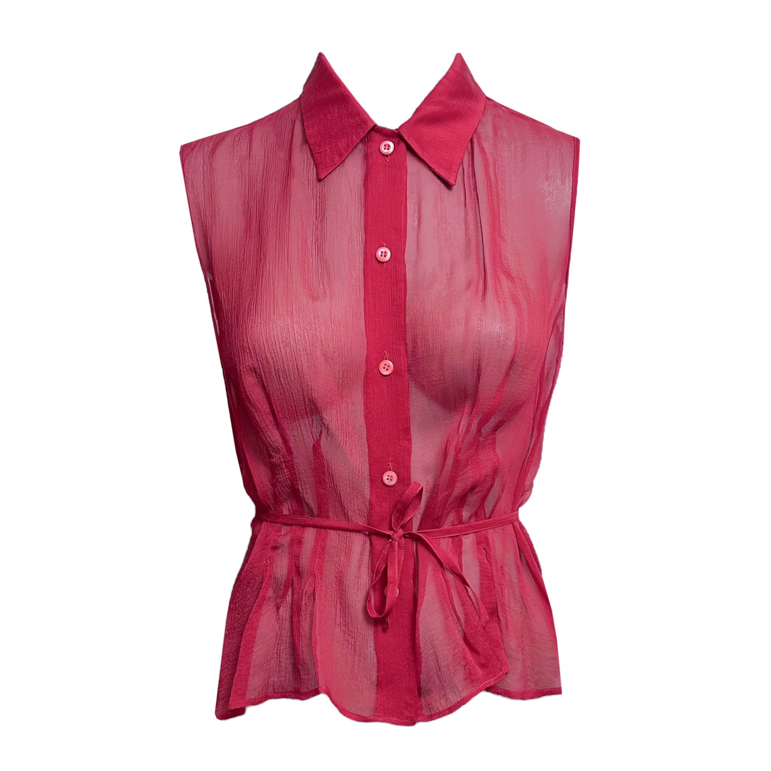 PRADA プラダ/Vintage cotton silk blouse 42
