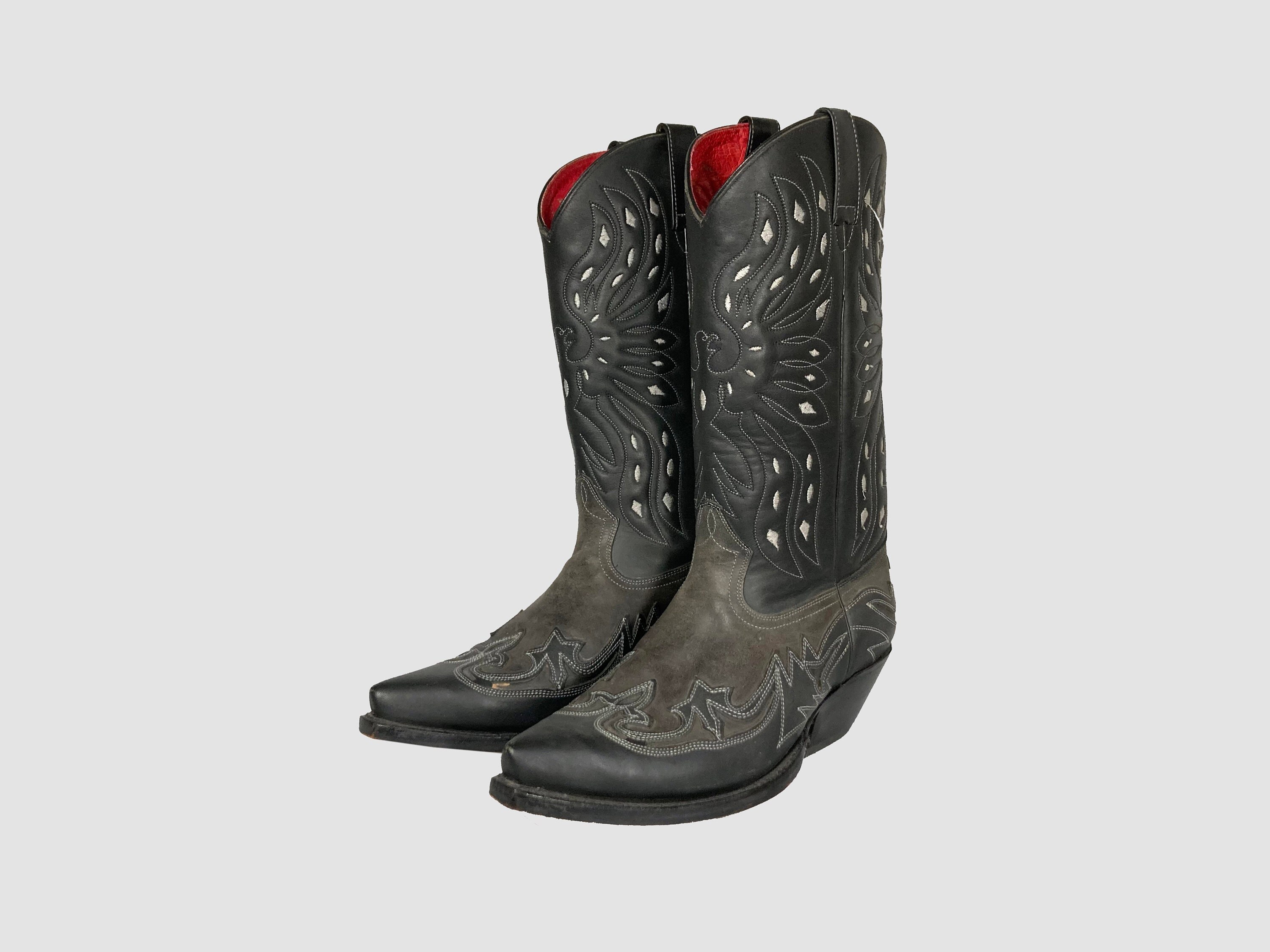 Grey cowboy boots - Etsy Nederland