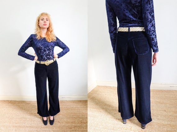 blue velvet flares