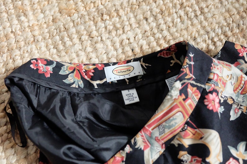 Vintage 90s Patterned Silk Trousers W26 image 7