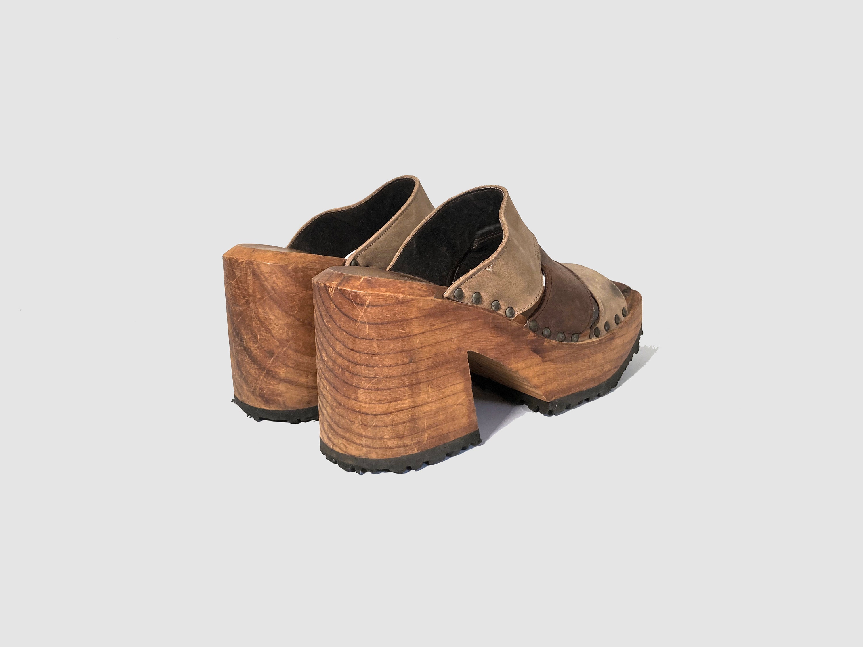 buffalo wedge sandals from the 70's
