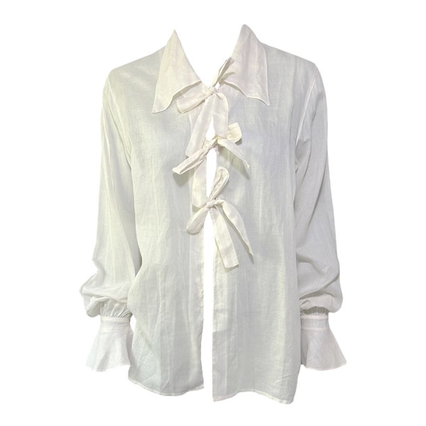 Vintage 90s 'Anne Fontaine' Cream Shirt