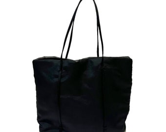 バッグ 90s PRADA VINTAGE LEATHER TOTE HAND BAG Vintage 90s 'prada' Black Organza Handbag - Etsy