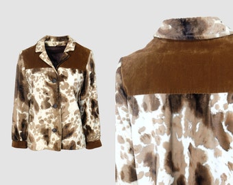 vintage cow print jacket