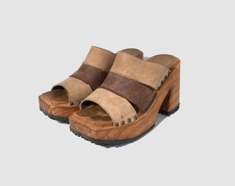 buffalo wedge sandals from the 70's