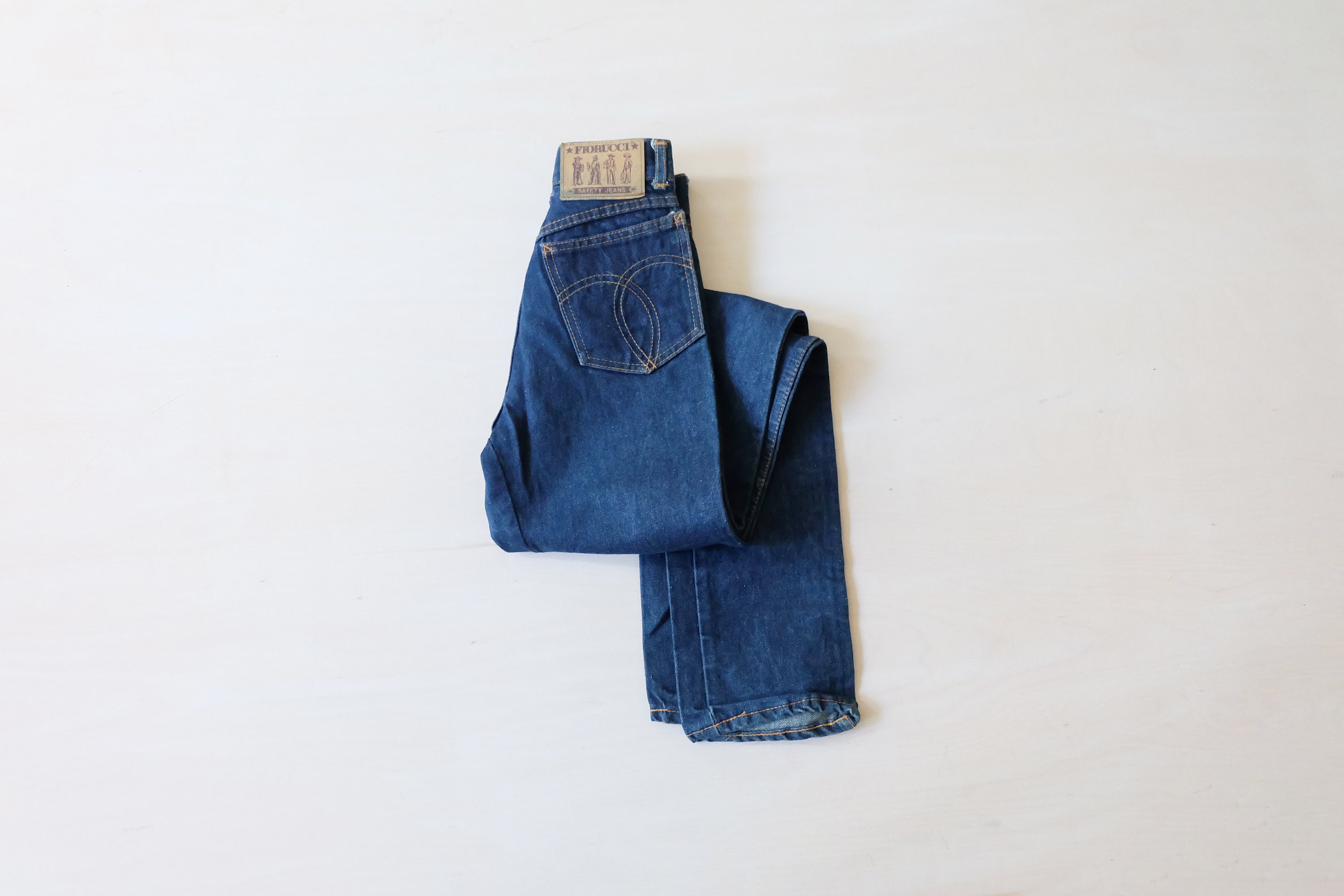 Vintage 80s Fiorucci Blue High Waisted Straight Cut Jeans W24 | Etsy  Singapore