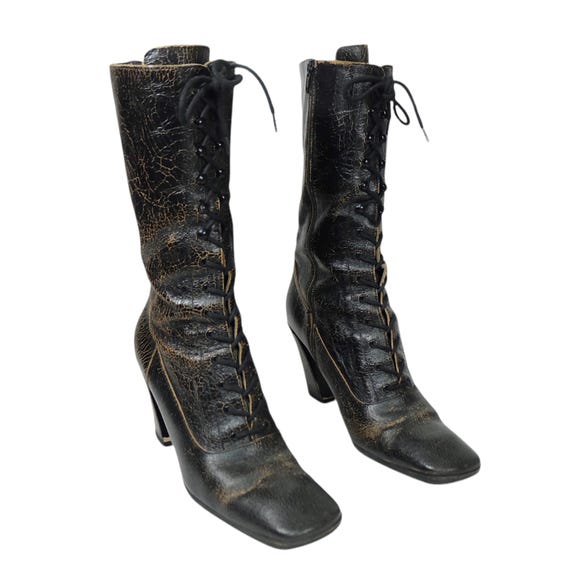 靴 00s MIU MIU square toe boots archive 00s MIU MIU square toe boots archive（Archival Clothing