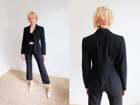 Vintage 90s 'Hobbs' Black Trouser Suit
