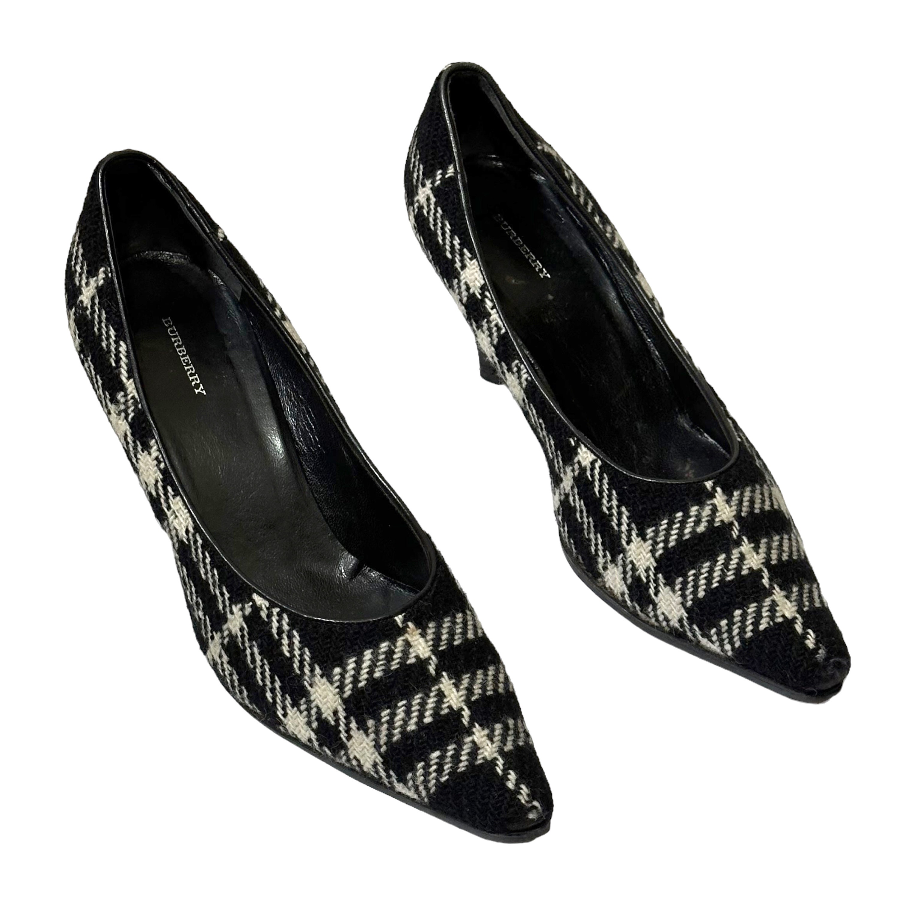 Zapatos de tacon Vintage 00s Burberry Talla Reino Unido 7 UE 40 EE.UU. 9 5 Etsy Espana