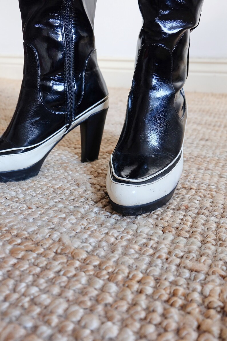 90s black platform boots