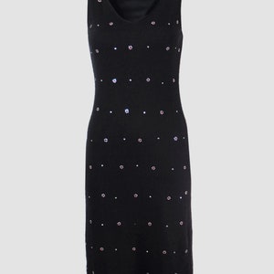 Vintage 00s 'Moschino' Black Rhinestone Dress image 2